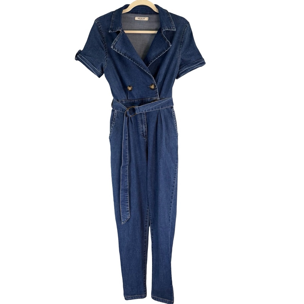 MEBON by machine jeans denim utility‎ jumpsuit small